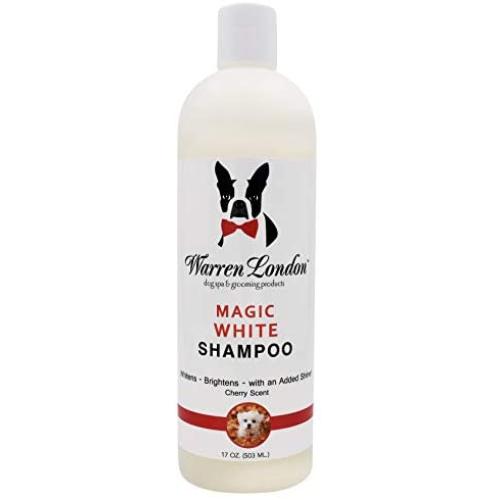Warren London Magic White Brightening Dog Shampoo - Enhances Natural Color & Shine of All Coats - 17 oz & 1 Gallon