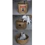 Petism Crinkle Paper Cat Bag Cat Caves for Indoor Cats, Unbreakable Kraft Paper Cat Toy Basket, Cat Hideaway Toy Box, Cat Toy Storage Box.