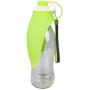 D&I Portable Dog Water Bottle for Walking - Travel Bottles for Dogs with Folding Silicone Leaf Shaped Bowl 20oz