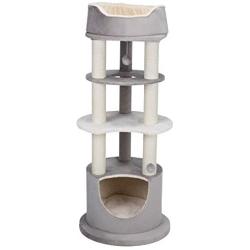 Royal Pet Club Lavinia Cat Tower with Condo, Scratching Posts, Three Platforms, Dangling Pom-Pom