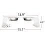 Lubber Elevated Acrylic Dog Bowls Pet Feeder Stand with 2 Stainless Steel Bowls