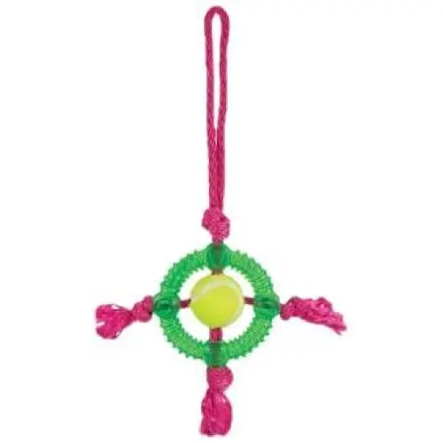 Grriggles Fundamentals Tennis Tugs Pet Toy Ball, Parrot Green Grriggles Fundamentals Tennis Tugs Pet Toy Ball, Parrot Green