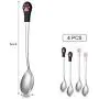4 Pieces Dog Cat Spoon Pet Can Spoon Stainless Steel Pet Food Spoon Cat Claw Spoon for Dog and Cat Food Can, White and Black 4 Pieces Dog Cat Spoon Pet Can Spoon Stainless Steel Pet Food Spoon Cat Claw Spoon for Dog and Cat Food Can, White and Black