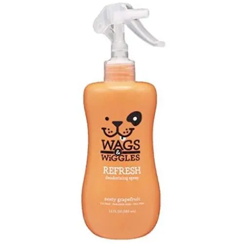 Wags & Wiggles Refresh Dog Deodorizing Spray in Zesty Grapefruit | Long Lasting Dog Grooming Deodorizer Spray, 12 Ounces (FF9758) Wags & Wiggles Refresh Dog Deodorizing Spray in Zesty Grapefruit | Long Lasting Dog Grooming Deodorizer Spray, 12 Ounces (FF9758)