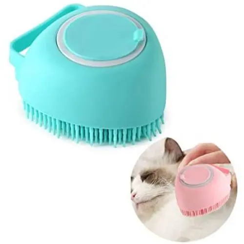 Nother Dog Massage Brush Shampoo Dispenser Cat Soft Grooming Comb Pet Shampoo Bath Brush for Shedding Hair Soft Rubber Scrubber Tool for Small Animals with Short or Long Hair Nother Dog Massage Brush Shampoo Dispenser Cat Soft Grooming Comb Pet Shampoo Bath Brush for Shedding Hair Soft Rubber Scrubber Tool for Small Animals with Short or Long Hair