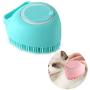 Nother Dog Massage Brush Shampoo Dispenser Cat Soft Grooming Comb Pet Shampoo Bath Brush for Shedding Hair Soft Rubber Scrubber Tool for Small Animals with Short or Long Hair