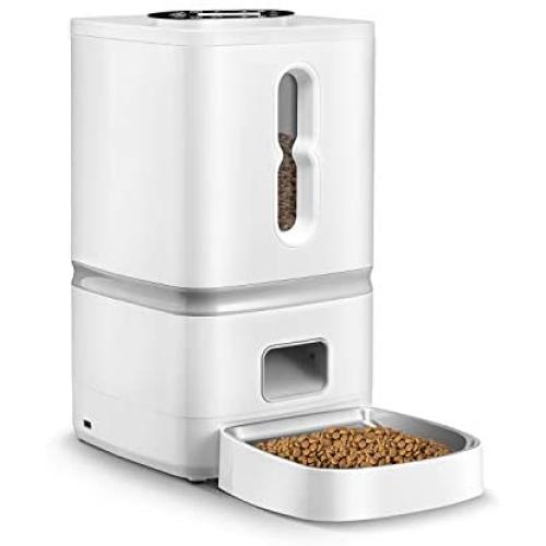 NautyPaws Automatic Cat Feeder, Automatic Pet Feeder Dry Food 7L, Portion Control 1-4 Meals per Day & 10s Voice Recorder for Small and Medium Pets