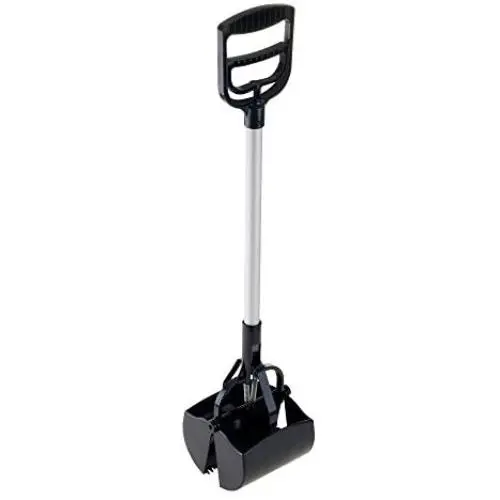 PETMAKER Pooper Scooper Disposal System Jaw Clamp for Large and Small Dogs with Long Handle for Sanitary One Handed Use on Grass and Concrete
