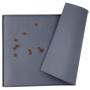 Dcxz Silicone Pet Food Mat Non-Slip Easy Clean Waterproof 19”x12”Large Gray with 0.5”Raised Edge for Dog Cat Feeding Mat Black