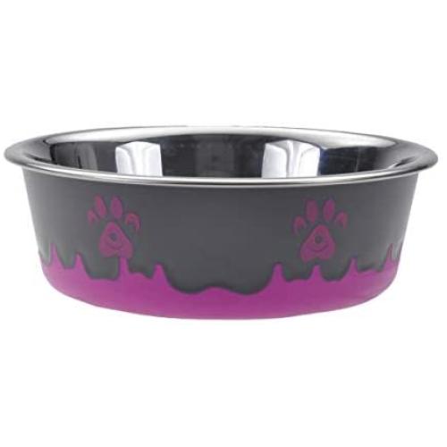 Maslow Design Series Non-Skid Paw Design Bowl, Pink 54 oz/6.75 Cup
