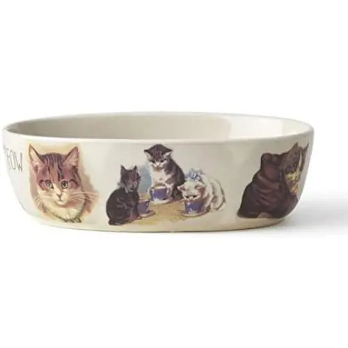 PetRageous 17006 Pet Derby Stoneware Dishwasher Safe Oval Cat Bowl 2-Cup 6.5-Inch Long 4-Inch Wide 2-Inch Tall Cats, 16-Ounce, Off-White PetRageous 17006 Pet Derby Stoneware Dishwasher Safe Oval Cat Bowl 2-Cup 6.5-Inch Long 4-Inch Wide 2-Inch Tall Cats, 16-Ounce, Off-White