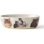 PetRageous 17006 Pet Derby Stoneware Dishwasher Safe Oval Cat Bowl 2-Cup 6.5-Inch Long 4-Inch Wide 2-Inch Tall Cats, 16-Ounce, Off-White