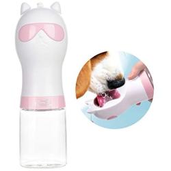 TwoEar Dog Water Bottle, Pet Water Bottle for Dogs, Leak Proof Portable Dog Water Dispenser, Portable Dog Bowl Travel Water Bottle, Pets Outdoor Hiking Walking Dog Accessory, Food Grade Plastic