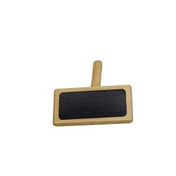 Professional Dog Grooming Slicker Brush, Beautiful Wood Design, Rounded Pinheads For Pain Free Dematting and Minimal Hair Damage