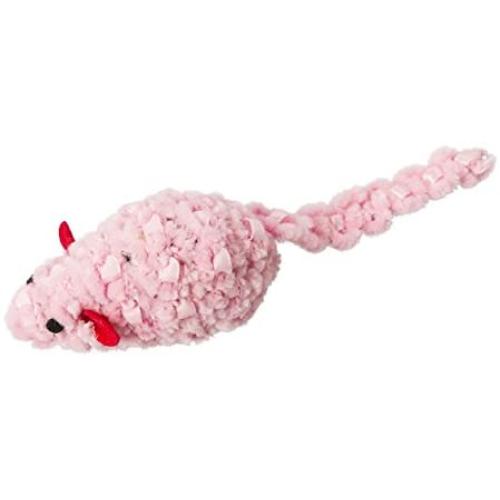 SPOT Ethical Pets 52079 Chenille Chaser Mouse Pet Feather Toys