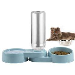 Folomie Double Dog Cat Bowls Pet Automatic Water Dispenser Detachable