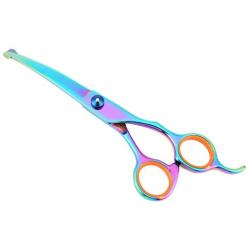 Mogoko Cat Dog Curved Scissors with Safe Round Tip, Stainless Steel Pet Grooming Shears