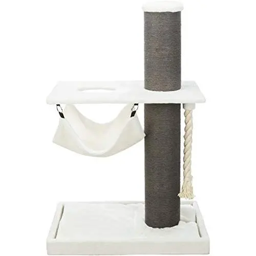 Royal Pet Club Bellaire Cream/Gray Designer Cat Scratching Post Tower, with Oversized Post, Four Corner Hammock, Two Platforms, Sturdy Play Rope, Contemporary Style, 44727 Royal Pet Club Bellaire Cream/Gray Designer Cat Scratching Post Tower, with Oversized Post, Four Corner Hammock, Two Platforms, Sturdy Play Rope, Contemporary Style, 44727