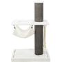 Royal Pet Club Bellaire Cream/Gray Designer Cat Scratching Post Tower, with Oversized Post, Four Corner Hammock, Two Platforms, Sturdy Play Rope, Contemporary Style, 44727