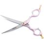 Moontay 6.5'' Professional Curved Pet Grooming Scissor, Dog Cat Grooming Shear/Scissor with Ultra-Light Aeronautical Aluminum Handle, 440C Japanese Stainless Steel Grooming Scissor