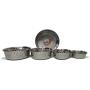 Loving Pets Diamond Plated Dog Bowl with Non-Skid Bottom, 5-Quart, Silver (7258)