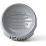 PetRageous 17014 Meow Inverted Stoneware Dishwasher Safe Cat Bowl .75-Cup 4.25-Inch Diameter 2-Inch Tall for Cats, 6-Ounce, Gray