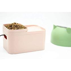 DishyKooker Home Dual Purpose USB Pet Drinking Fountain Electric Automatic Water Fountain Healthy Water Dispenser for Pets Pink Dry Burning Resistant Convenient Items