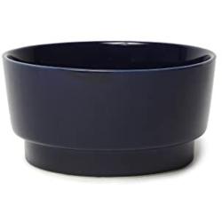 Waggo Heavy Ceramic Gloss Dog Bowl Durable Dog Food and Water Pet Dish Stoneware Dog Bowl (Medium, Midnight)