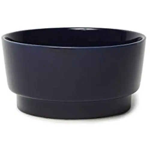 Waggo Heavy Ceramic Gloss Dog Bowl Durable Dog Food and Water Pet Dish Stoneware Dog Bowl (Medium, Midnight) Waggo Heavy Ceramic Gloss Dog Bowl Durable Dog Food and Water Pet Dish Stoneware Dog Bowl (Medium, Midnight)