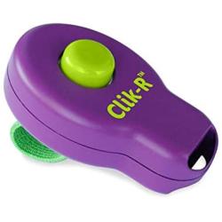 PetSafe Clik-R Dog Training Clicker - Positive Behavior Reinforcer for Pets - All Ages Puppy and Adult Dogs - Use to Reward and Train - Trainer Guide Included