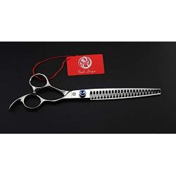 Purple Dragon Professional Pet Grooming Shears Dog/Poodle Cutting/Blending/Thinning/Chunker Scissors with Leather Bag for Pet Groomer
