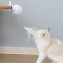 DSstyles Pet Feather Toy,USB Electronic Ball Cat Toy Electric Funny Cat Stick with Clamp