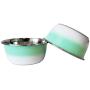 American Pet Supplies Set of 2 Deep Colored Stainless Steel Dog Bowls with Non-Skid Rubber Ring for Puppies and Dogs