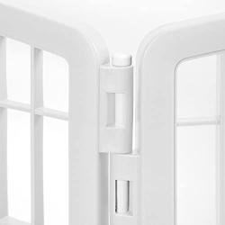 IRIS Exercise 2 Panel Add On Panel Pet Playpen with Door - 34 Inch, White