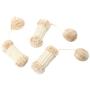ocijf179 Cat Toy Pet Cat Kitten Sisal Post Pompom Sound Scratcher Interactive Play Scratching Toy - Linen Color