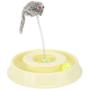 Tnfeeon Pet Cat Playing Toy, Plastic Pet Kitten Playing Board Teaser Funny Interactive Toy Spring Mouse with Bell Ball