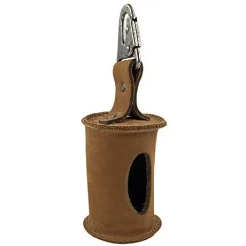 Taco Dog, Thick Poop Bag Handmade from Full Grain Leather - Convenient Carrier for Poop Bag Storage - Plastic Free, Leash or Collar Accessory - Easy Attachment, Reloading, Dispensing - Old Tobacco Taco Dog, Thick Poop Bag Handmade from Full Grain Leather - Convenient Carrier for Poop Bag Storage - Plastic Free, Leash or Collar Accessory - Easy Attachment, Reloading, Dispensing - Old Tobacco