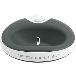 Torus Pet Water Bowl - 1-Liter - Fresh Filtered Water - Healthy & Hygienic Pet Bowl - For Small, Medium, Large Dogs, Cats & Other Pets - Charcoal