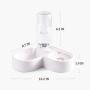 Zaytween Double Dog Cat Bowls Water Dispenser and Food Bowl Set Automatic Water Dispenser Bottle Pet Feeder for Cat and Small Medium Dog
