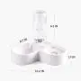 Zaytween Double Dog Cat Bowls Water Dispenser and Food Bowl Set Automatic Water Dispenser Bottle Pet Feeder for Cat and Small Medium Dog Zaytween Double Dog Cat Bowls Water Dispenser and Food Bowl Set Automatic Water Dispenser Bottle Pet Feeder for Cat and Small Medium Dog