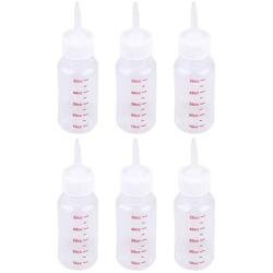 POPETPOP 6pcs 50ml Baby Pet Nursing Bottle - Pointed Nipple Safe Dog Cat Milk Bottle for Small Animal/Cats/Dogs/Puppy/Kitten