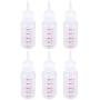 POPETPOP 6pcs 50ml Baby Pet Nursing Bottle - Pointed Nipple Safe Dog Cat Milk Bottle for Small Animal/Cats/Dogs/Puppy/Kitten