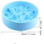 Feeder Slo-Bowl , Feeder Dog Bowl Slow Feeder Stop Bloat for Dogs ,Dog Feeder Slow Eating Pet Bowl （Blue）