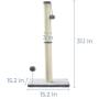 BIGA Cat Scratching Post Claw Scratcher with Sisal Rope and Teaser Ball for Pet 31in
