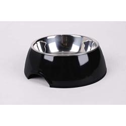 Dog Cat Pet Food Bowl Stainless Steel 2 in 1 Drinking Water Feeding Universal pet Bowl 4 Sizes and 7 Colors Available