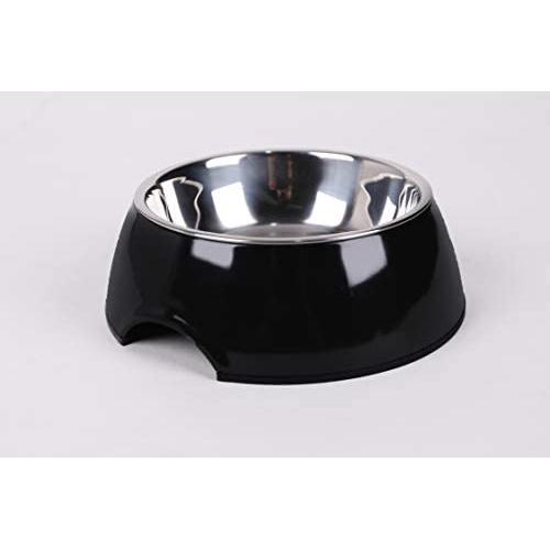 Dog Cat Pet Food Bowl Stainless Steel 2 in 1 Drinking Water Feeding Universal pet Bowl 4 Sizes and 7 Colors Available