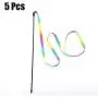 Cute Rainbow Ribbon Tease Cat Rod,Funny Colorful Teaser Wand Cats Interactive Stick Cat Toys Pet Toys Cat Supplies(5 Pcs) Cute Rainbow Ribbon Tease Cat Rod,Funny Colorful Teaser Wand Cats Interactive Stick Cat Toys Pet Toys Cat Supplies(5 Pcs)
