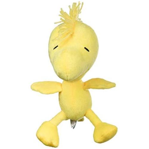 Peanuts Woodstock Classic Plush Big Head Squeaker Dog Toy | 9 Inch Yellow Fabric Plush Dog Toy for All Dogs, Official Product of Peanuts | Squeaky Medium Plush Toys for Dogs