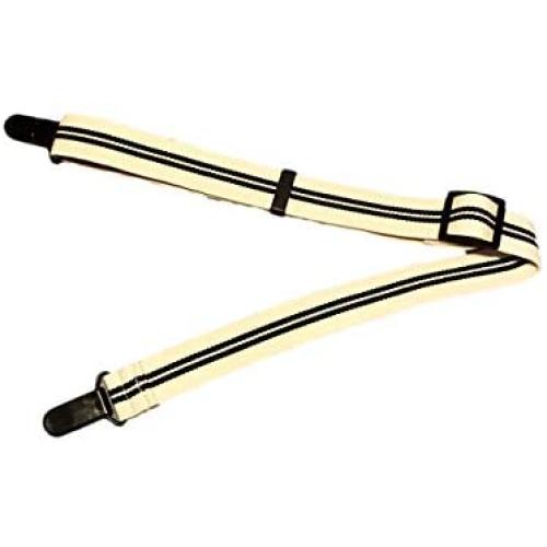 Barkertime Dog Diaper Suspender - Black Stripes on White Adjustable Suspender to Keep Dog Diapers On