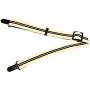 Barkertime Dog Diaper Suspender - Black Stripes on White Adjustable Suspender to Keep Dog Diapers On